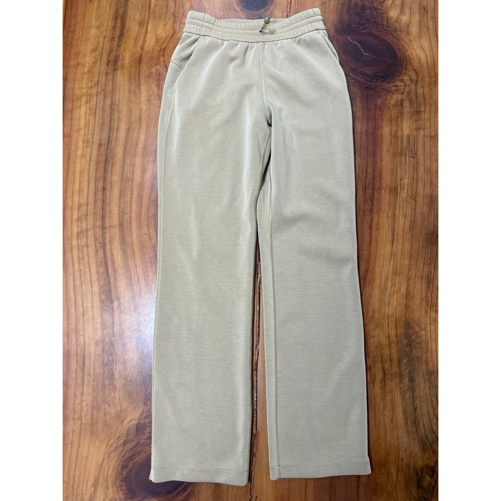 Lululemon Women's Softstreme High Rise Wide Leg Pants 4 Athletic Beige Tan D3-11